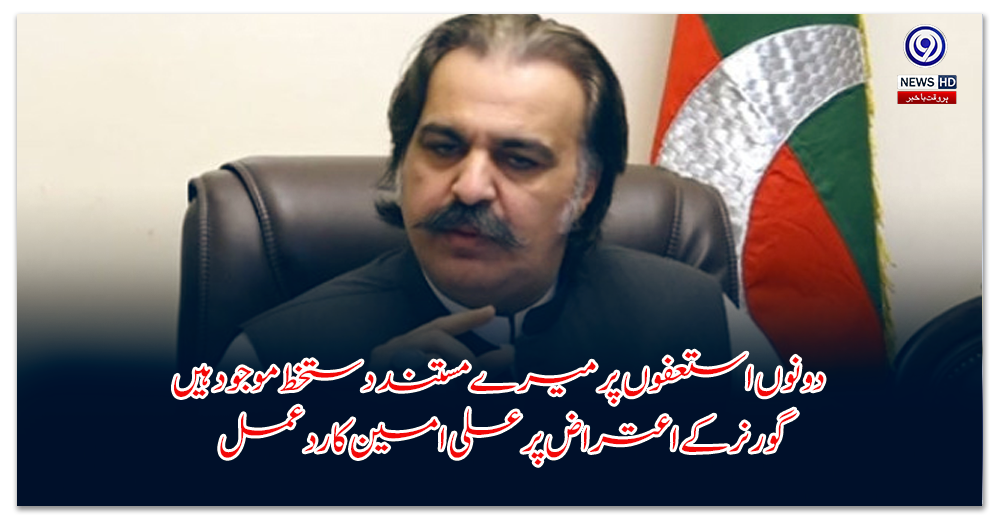 دونوں-استعفوں-پر-میرے-مستند-دستخط-موجود-ہیں،-گورنر-کے-اعتراض-پر-علی-امین-کا-ردعمل