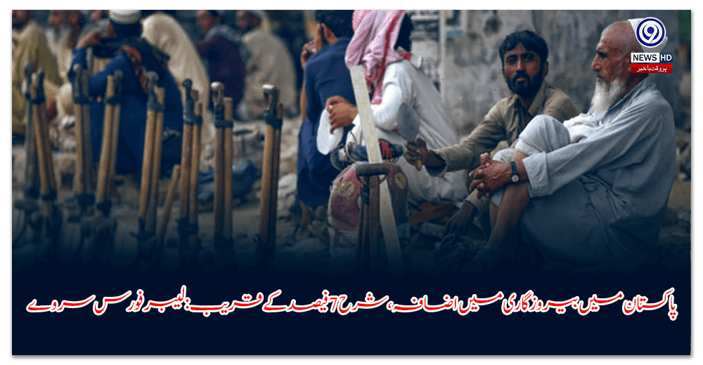 پاکستان-میں-بیروزگاری-میں-اضافہ،-شرح-فیصد-کے-قریب-لیبر-فورس-سروے
