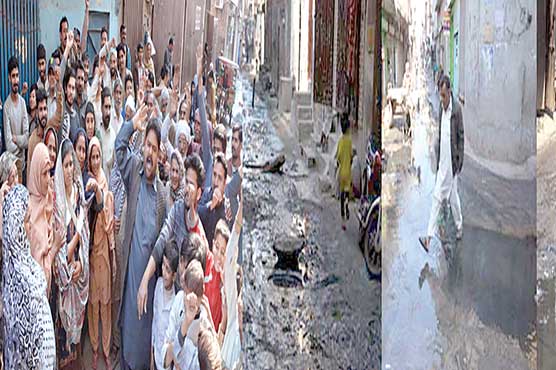 این-اے-126شاہین-آباد,کھلے-گٹر,گندگی,شہریوں-کا-احتجاج