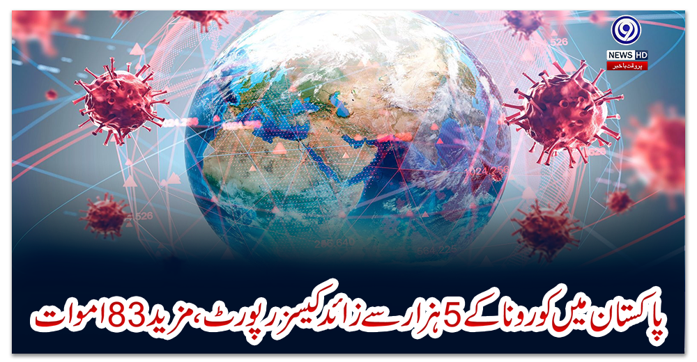 پاکستان-میں-کورونا-کے5ہزار-سے-زائد-کیسز-رپورٹ،-مزید83-اموات