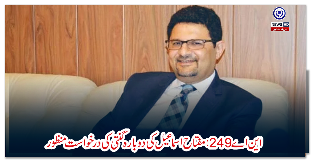 این-اے-249:-مفتاح-اسماعیل-کی-دوبارہ-گنتی-کی-درخواست-منظور