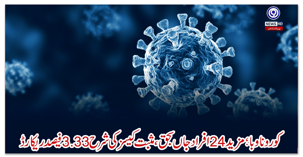 کورونا-وبا؛-مزید-24-افراد-جاں-بحق،-مثبت-کیسز-کی-شرح-3.33-فیصد-ریکارڈ