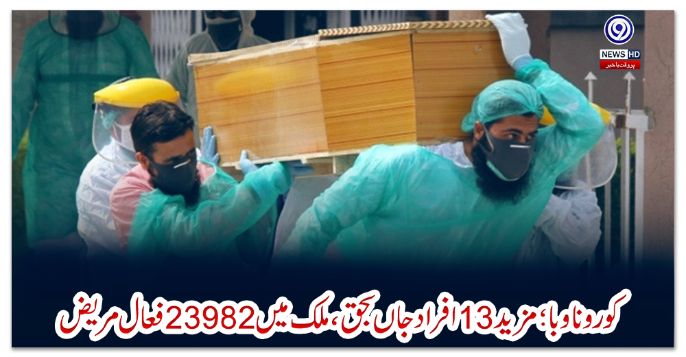 کورونا-وبا؛-مزید-13-افراد-جاں-بحق،-ملک-میں-23982-فعال-مریض