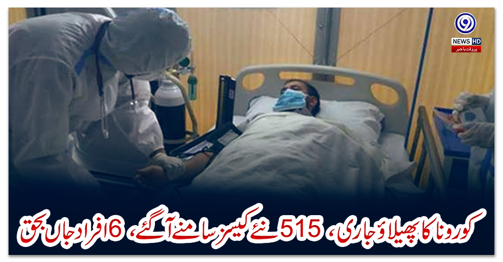 کورونا-کا-پھیلاؤ-جاری،-515-نئے-کیسز-سامنے-آ-گئے،-6-افراد-جاں-بحق