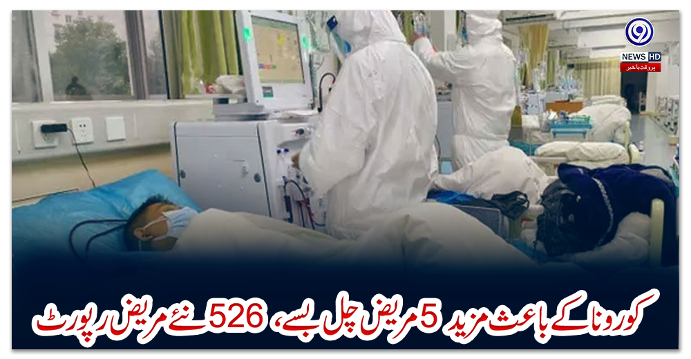 کورونا-کے-باعث-مزید-5-مریض-چل-بسے،-526-نئے-مریض-رپورٹ