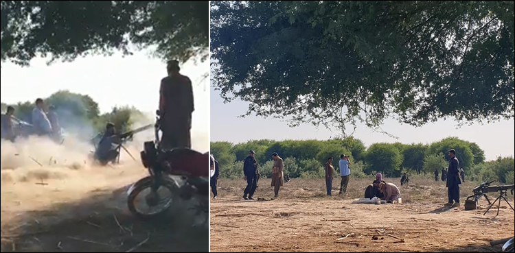 سکھر-میں-ڈاکوؤں-کے-خلاف-آپریشن،-پولیس-نے-مارٹر-گولے-داغ-دیے