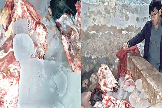 مظفرگڑھ:لائیو-سٹاک-کی-کارروائی،6من-مضر-صحت-گوشت-برآمد