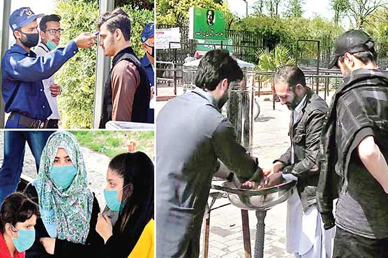 کورونا-وائرس-سے-بچاؤ-:-اقبال-پارک-کے-باہر-حمام-,-صابن-فراہم