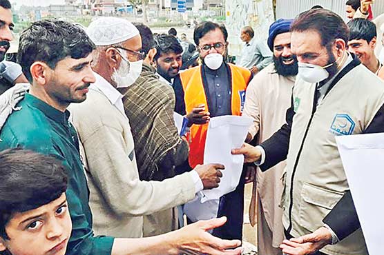 دیہی-علاقوں-میں-ہائی-جین-کورونا-کٹس،-معلوماتی-لٹریچر-تقسیم