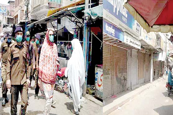 انتظامیہ-کا-قانون-نافذ-کرنیوالے-اداروں-کیساتھ-فلیگ-مارچ