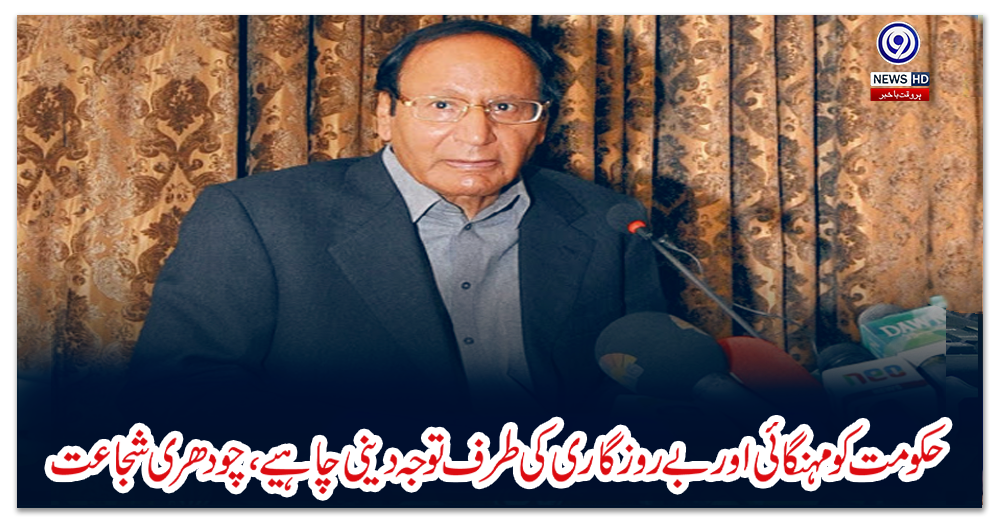 حکومت-کو-مہنگائی-اور-بے-روزگاری-کی-طرف-توجہ-دینی-چاہیے،-چودھری-شجاعت