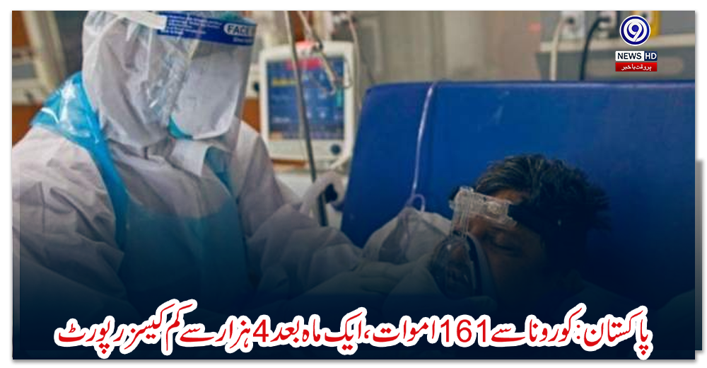 پاکستان:-کورونا-سے-161-اموات،-ایک-ماہ-بعد-4-ہزار-سے-کم-کیسز-رپورٹ