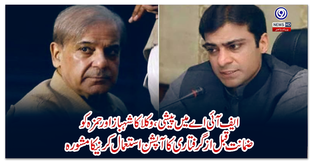 ایف-آئی-اے-میں-پیشی-،-وکلا-کا-شہباز-اور-حمزہ-کو-ضمانت-قبل-از-گرفتاری-کا-آپشن-استعمال-کرنےکا-مشورہ