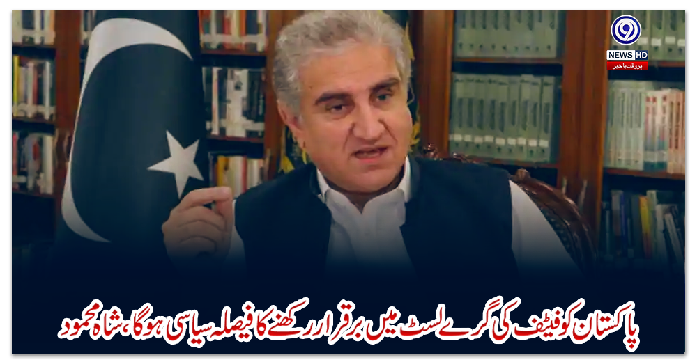 پاکستان-کوفیٹف-کی-گرے-لسٹ-میں-برقرار-رکھنےکا-فیصلہ-سیاسی-ہوگا،شاہ-محمود