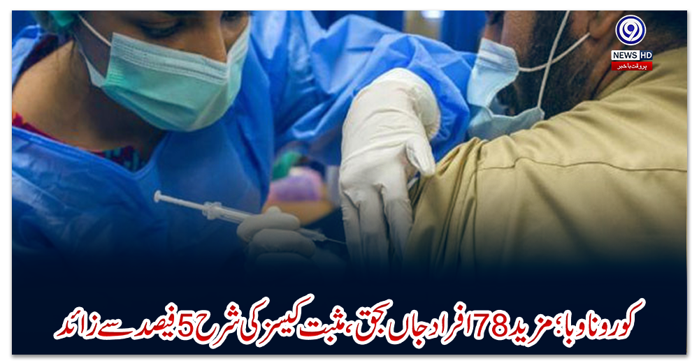 کورونا-وبا؛-مزید-78-افراد-جاں-بحق،-مثبت-کیسز-کی-شرح-5-فیصد-سے-زائد