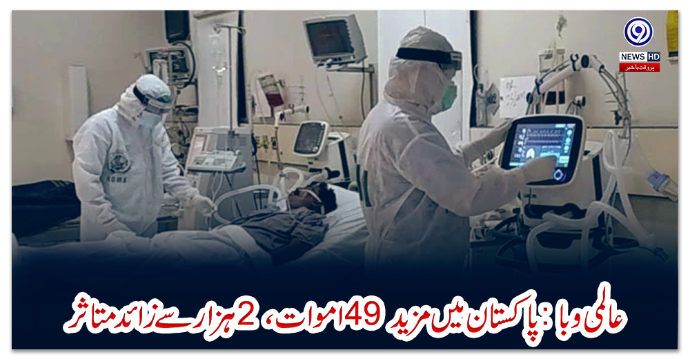عالمی-وبا-:-پاکستان-میں-مزید-49-اموات-،-2-ہزار-سے-زائد-متاثر