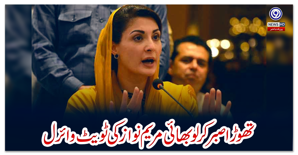 تھوڑا-صبر-کرلو-بھائی--مریم-نواز-کی-ٹویٹ-وائرل