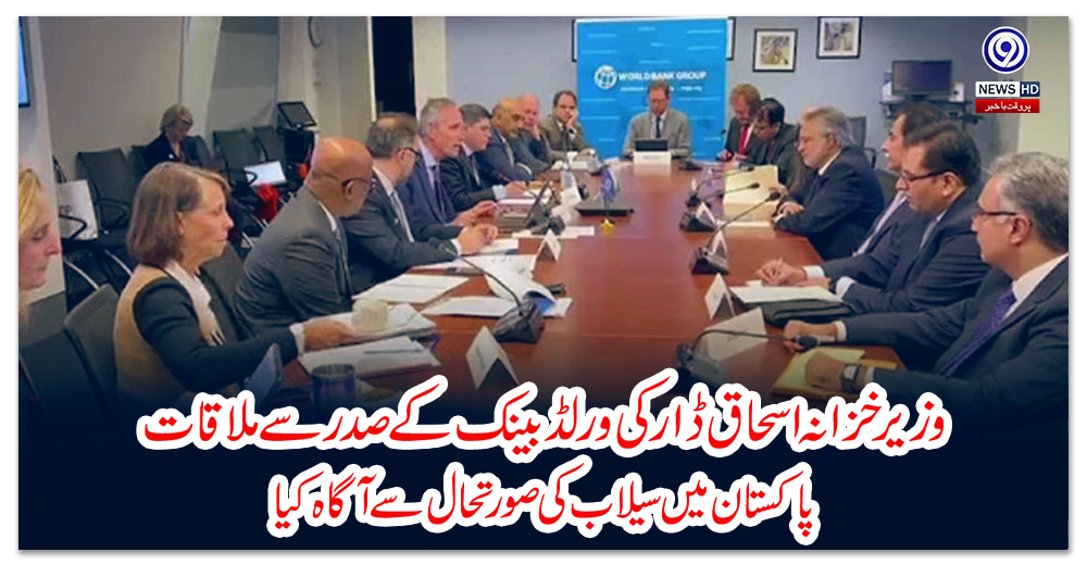 وزیر-خزانہ-اسحاق-ڈار-کی-ورلڈ-بینک-کے-صدر-سے-ملاقات،-پاکستان-میں-سیلاب-کی-صورتحال-سے-آگاہ-کیا