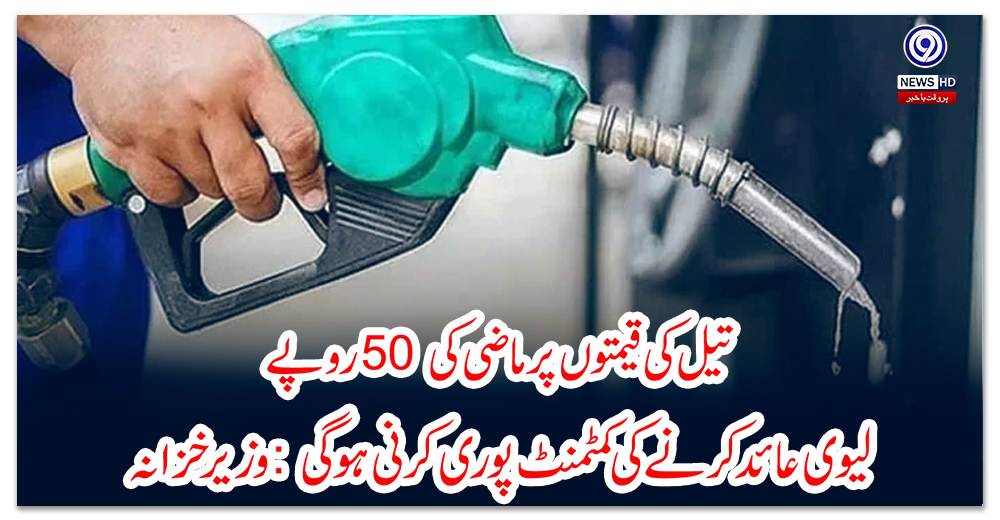 تیل-کی-قیمتوں-پر-ماضی-کی-50-روپے-لیوی-عائد-کرنے-کی-کمٹمنٹ-پوری-کرنی-ہو-گی:-وزیر-خزانہ