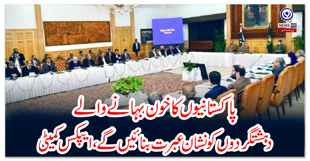 پاکستانیوں-کا-خون-بہانے-والے-دہشتگردوں-کو-نشان-عبرت-بنائیں-گے،-ایپکس-کمیٹی