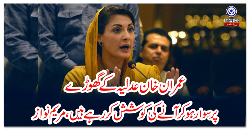 عمران-خان-عدلیہ-کے-گھوڑے-پر-سوار-ہوکر-آنے-کی-کوشش-کررہے-ہیں،-مریم-نواز